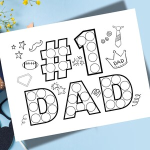 Dad Dot Marker Activity Page, Father's Day Do a Dot, Toddler Gift for ...