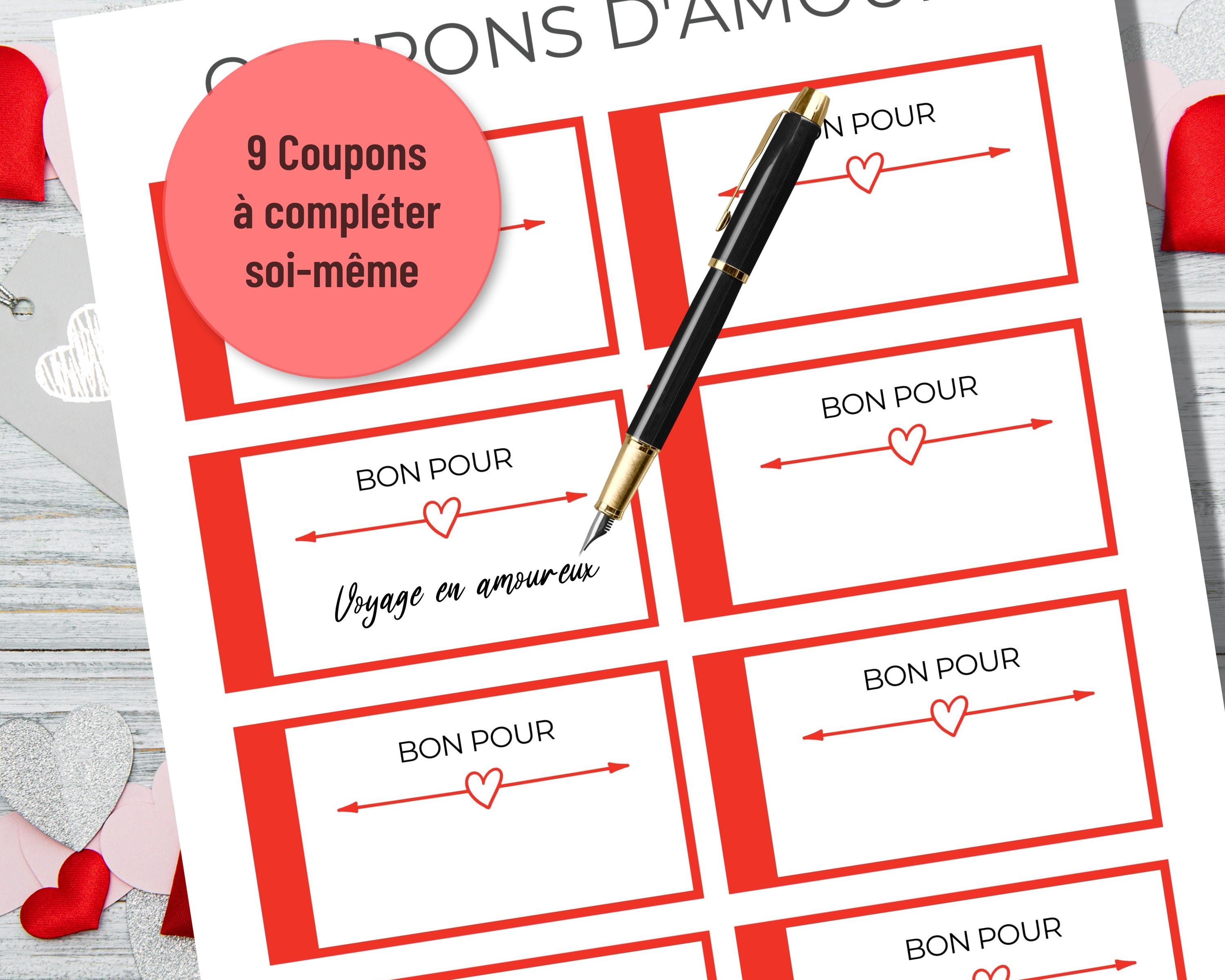 UNIQUEPGIFTS Bons De Rendez-vous Amoureux Pour Couples