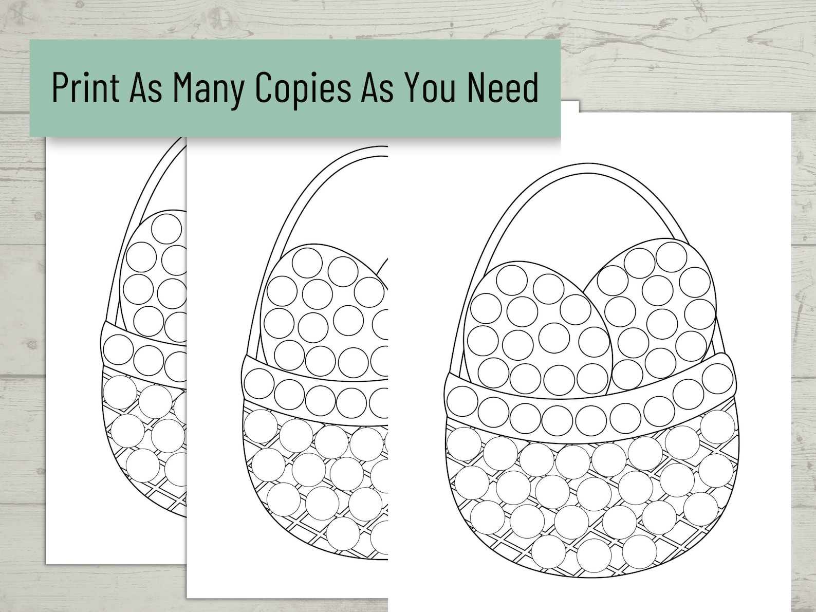 Easter Dot Marker Printable Activity Pages, Easter Do a Dot Coloring ...