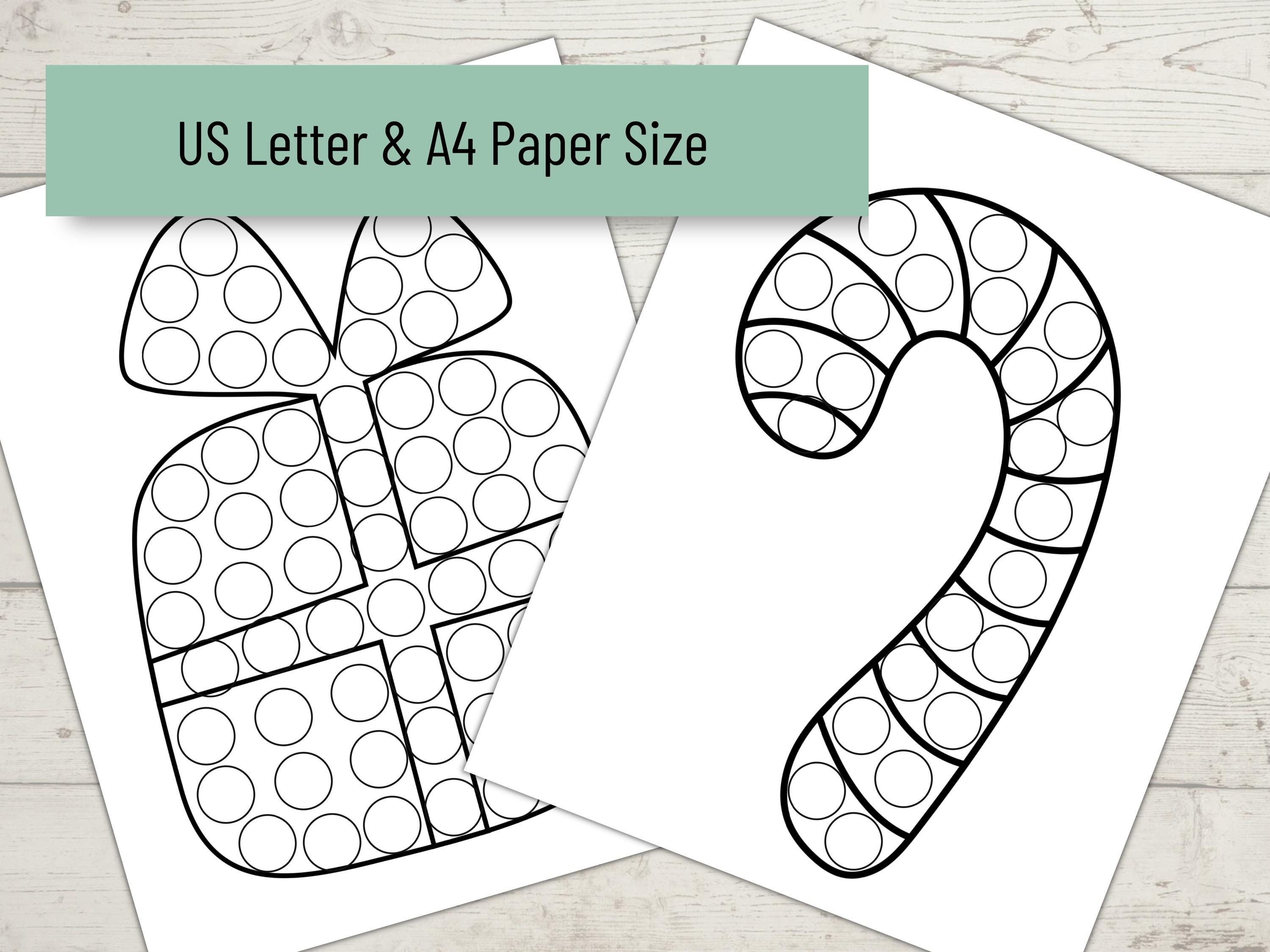Christmas Dot Marker Printable Pages, Christmas Do a Dot Coloring