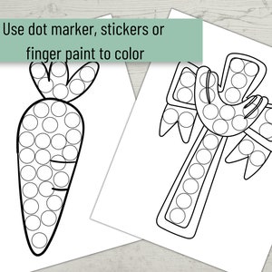 Easter Dot Marker Printable Activity Pages, Easter Do a Dot Coloring ...