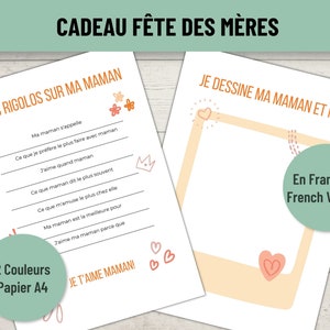 Cadeau fête des mères, Je dessine ma Maman, Faits rigolos sur ma Maman, Dernière Minute, A faire soi même, Bonne fête maman, Idée cadeau