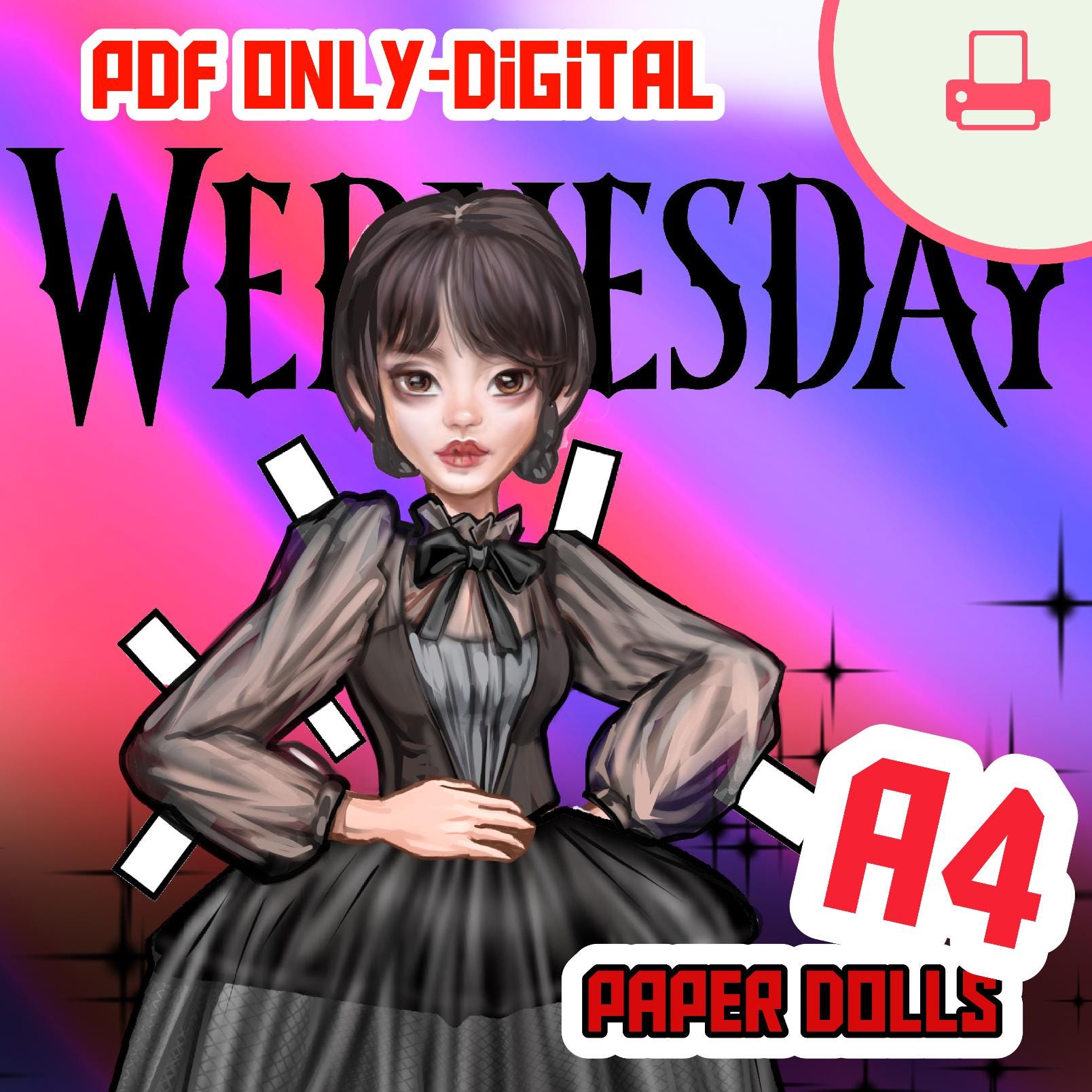 Wednesday Paper Dolls, Season 2, Digital Download Only - Etsy