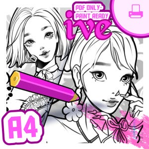 IVE K-pop Coloring pages MIX