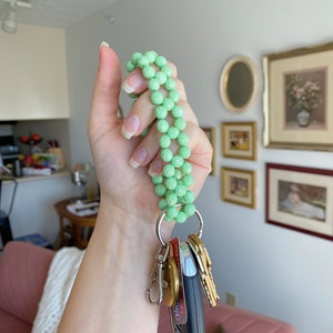 Handmade Beaded Wristlet Keychain: Custom Bead Options