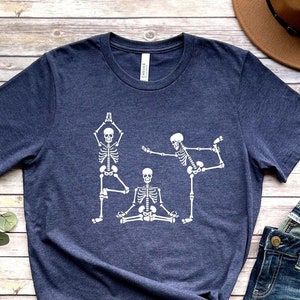 Skeletons Yoga Shirt, Yoga Lover Shirt, Halloween Shirt, Yogi Shirt, Skeleton Shirt, Funny Halloween Shirt, Meditation Lover shirt, Yoga Tee