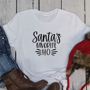 Santa's Favorite Ho tshirt, Christmas tshirt , Christmas Gift, Santa Shirt, Funny Christmas T-shirt