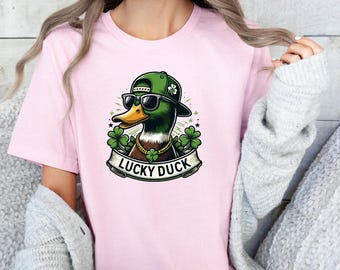 Lucky Duck T-Shirt, Duck St Patricks Day, St Pattys Gift, Irish Holiday Tee, St Patrick's Day, Lucky Duck Tshirt, Trendy Duck Tshirt