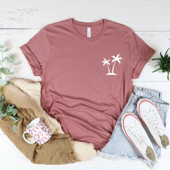 Palm Tree Shirt, Palm Tree Pocket Size Shirt, vacation shirt, Outdoor Shirt, Summer Shirt, Palm Shirts, Summer Vacation shirts, Island shirt