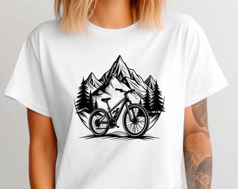 Mountain Bike Shirt, Bike Lover Gift Tee, Mountain Biker Gift, Bike Mountain Tee, Bike Vibes Shirt, Biking Shirt, Mountain Bike Shirt