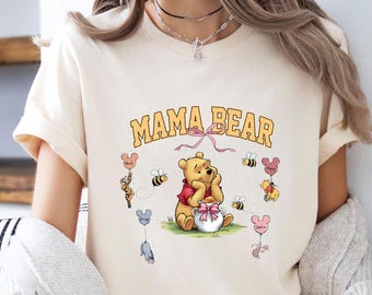 Mama Bear Shirt, Winnie The Pooh Tee, New Mum Gift, Mama to Be Tee, Mothers Day Gift Tee, New Mum Shirt, Funny Mum Shirt, Personalised Mama