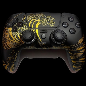 Sony DualSense Custom Controller - Black Gold Wave (PS5)