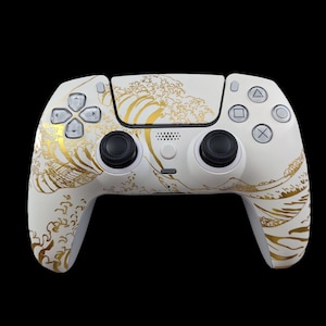 Sony DualSense Custom Controller - White Gold Wave (PS5)