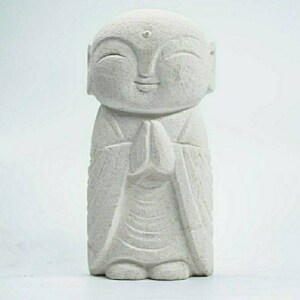 White Jizo Buddha Protect Statue for children soul,  Buddha Sculpture, Home Decor Art,  Buddha Figurine, Buddha Stone
