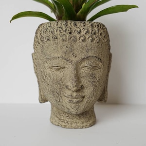 Buddha head for Flower Pots Statue,  Living Home Decor,  Buddha Sculpture,  Home Decor Art, Buddha Figurine, Buddha Stone - Candle Holder
