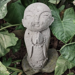 Estatua de Buda Jizo, Escultura de Buda, Arte de decoración casero, Estatuilla de Buda, Piedra de Buda