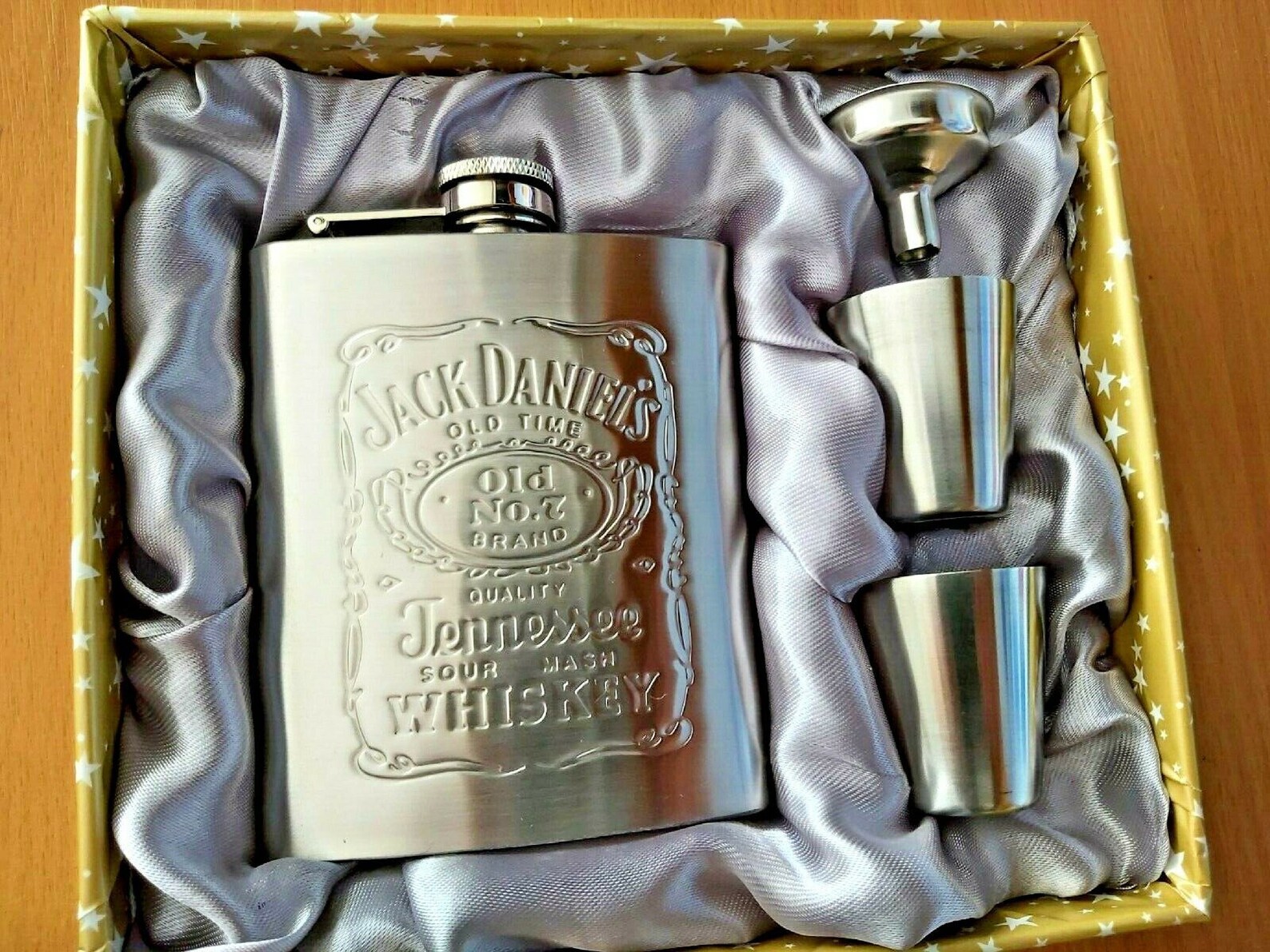 7ozJackDanielsHipFlaskgiftsetPortablePocketStainless Etsy