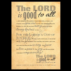 The LORD is good to all! Christian Wall Art | Scripture Art | Christian Wall Art | Bible Art Print | God Art  Digital Download Print