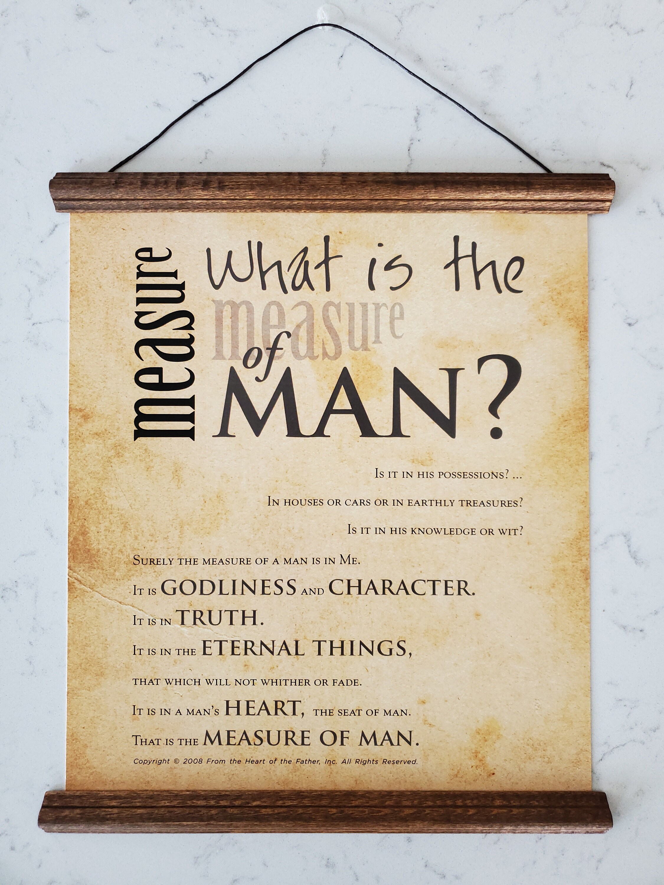 What is the Measure of Man? Inspirational Wall Art | Measures of ...