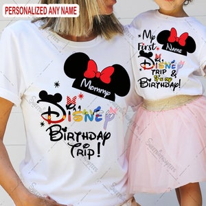 My First Disney Birthday Trip shirt. Disney Birthday Trip shirt, Disney Birthday Tees, Matching Family Disney Birthday Trip shirt. DT