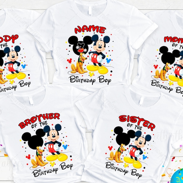 Mickey Birthday Boy Shirt, Mickey Birthday Matching Family Shirt, Birthday Boy Custom Shirt, Birthday Boy Shirts, Birthday Shirt. Mickey 3