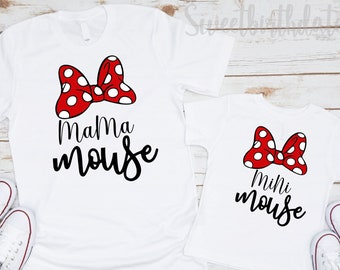 Disney Mama Mouse Shirt, Disney Mini Mouse Shirts, Mama and Daughter Shirts, Disney Matching Shirts, Disney Custom Shirts