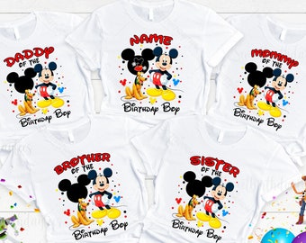 Mickey Birthday Boy Shirt, Mickey Birthday Matching Family Shirt, Birthday Boy Custom Shirt, Birthday Boy Shirts, Birthday Shirt. Mickey 3