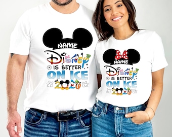 Disney auf Eis Shirt 2026, Disney ist besser auf Eis, Familie Disney Passende Shirts, Disney Gruppen Shirts, Kundenspezifisches Disney Shirt, Disneyland GL30