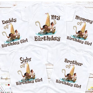 Moana shirt-Moana Birthday shirt-Matching birthday shirt-Family Birthday shirt. Disney Birthday shirt, Moana Family Matching Birthday Party