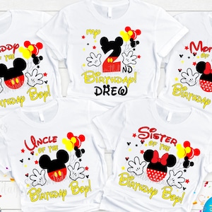 Disney Birthday Shirt, Mickey Family Matching Shirt, Minnie Birthday Shirt, Mickey Birthday Boy Tee, Minnie Birthday Girl Tee