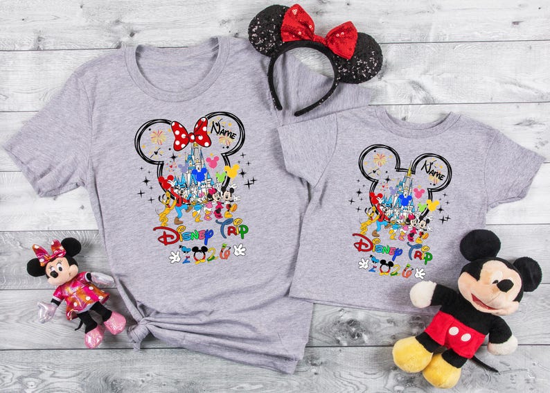 Benutzerdefinierte Disney Familie Reise 2026 Shirts, Disneyworld passende Shirts, Micky und Minnie Shirt, Disney Paare T-Shirts, Disneyland Reise Bild 5