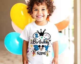Custom Mickey Birthday Shirt, Mickey Birthday Toddlers Shirts, Mickey Birthday Boy Shirt, Mickey Birthday Family Matching Shirts