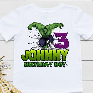 Hulk Birthday shirt, Hulk Family Birthday Party Matching Shirts, Hulk Shirt for boys, Customized Hulk Shirt