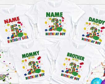 Building Block Birthday Boy Girl Shirt,Custom Birthday Buiding Shirt,Building Block Themed,Brick Birthday Shirt,Little Builder Kid Gift