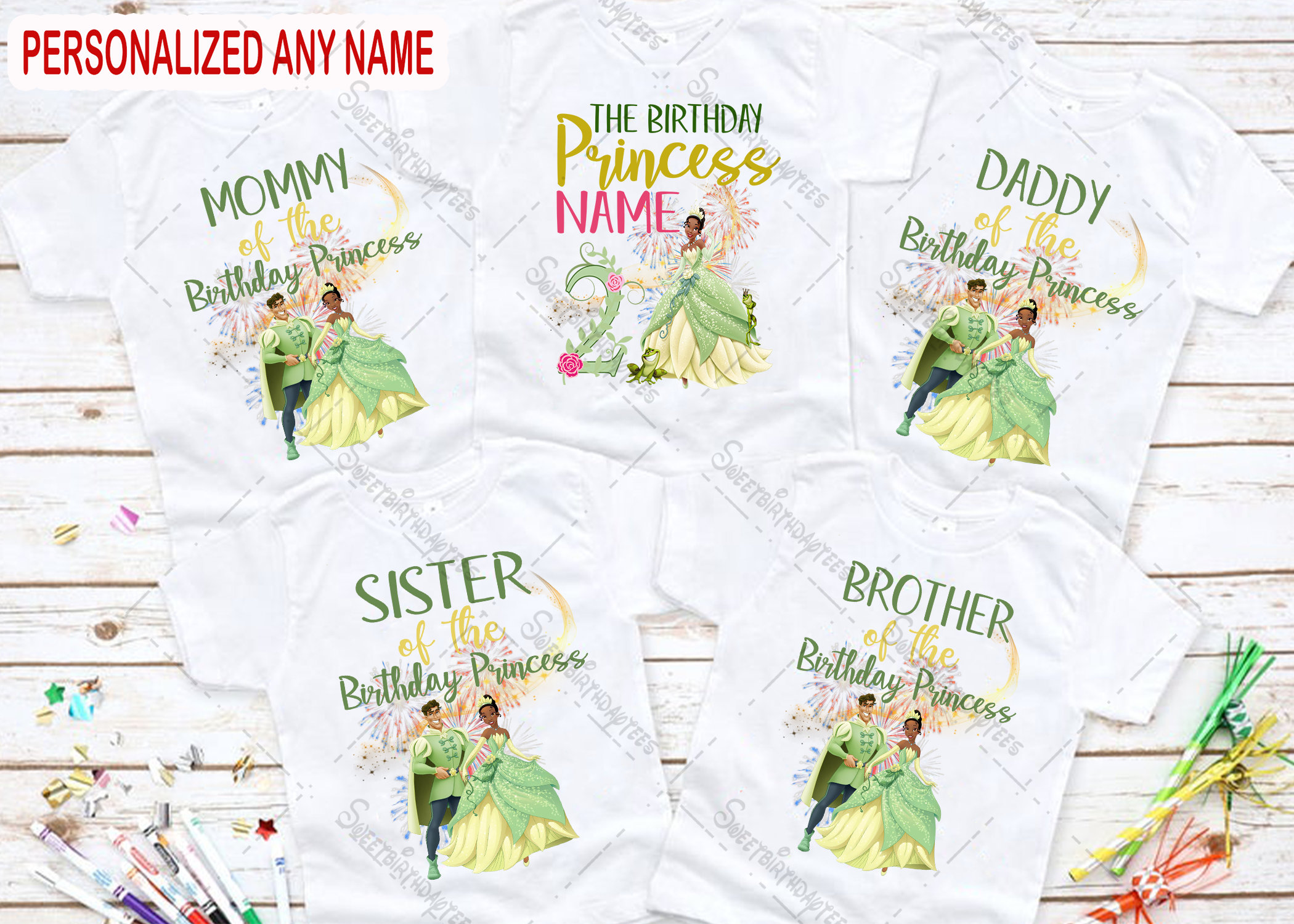 Tiana Birthday Shirt, Princess Tiana Birthday Girl T-shirt, Family Matching Tiana Birthday Party Shirts, Tiana theme birthday tee