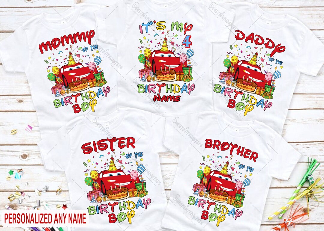 Birthday Car Shirt, Cars Birthday Shirts, Cars Theme Birthday Party Shirts, Baby Car Birthday