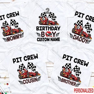 Pit Crew Birthday Shirt, Custom Family Birthday Shirt, Personalized Family Shirt, Racer Family Birthday Shirt, Pit Crew Birthday Boy Shirt