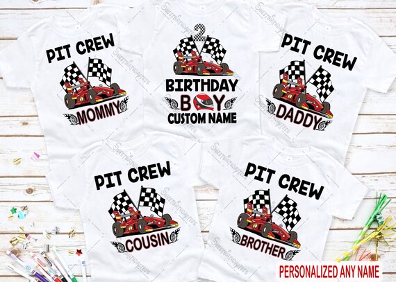Pit Crew Birthday Shirt, Custom Family Birthday Shirt, Personalized Family Shirt, Racer Family Birthday Shirt, Pit Crew Birthday Boy Shirt