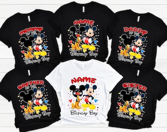 Camiseta de Mickey para niño, camiseta familiar a juego, camiseta personalizada para niño, camisetas para niño, camiseta de cumpleaños. Mickey 3