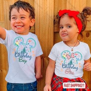 Magic Kingdom Birthday Shirt, Disney Castel Birthday Shirt, Disney Squad shirts, Matching Disney Birthday Shirts, Family Disney shirts. BS3 image 3