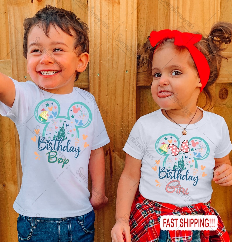 Magic Kingdom Birthday Shirt, Disney Castel Birthday Shirt, Disney Squad shirts, Matching Disney Birthday Shirts, Family Disney shirts. BS3 image 3