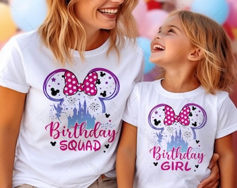 Disney Birthday Girl Shirt, Minnie Birthday Matching Family Shirt, Disney Birthday Girl Custom Shirt, Birthday Girl Shirts, Birthday Shirt