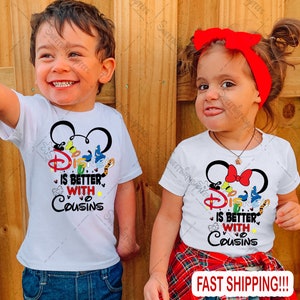 Disney is Better with Cousins-shirts, Disney Cousins Vacation-shirt, Disney Trip-T-shirts neven en nichten, neven en nichten Disney Vacation-shirt, GV24