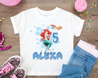 Leonardoda grande Contorno Ariel Shirts Ariel Birthday Shirt Matching Birthday Shirt - Etsy Australia