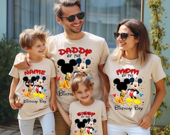 Mickey Birthday Boy Shirt, Custom Birthday Family Shirts, Mickey Birthday Party T-Shirts, Disney Birthday Boy Tee, Mickey Mouse Birthday 3