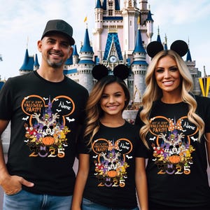 Disney Halloween 2025 Shirt, Custom Disney Halloween Matching Shirt, Disney Family Halloween Shirt, Halloween Party Shirt, Disneyland Shirt