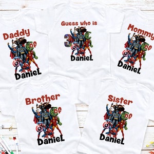 Avengers Birthday Shirt-Superhero Shirt-Superhero Birthday Shirt-Birthday Superhero-Matching Family T-Shirt-Superhero Family Shirt.
