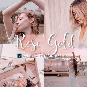 3 Rose Gold Lightroom Mobile And Desktop Preset  Rose Presets, Vsco Filters Instagram Filter, Blogger Preset, Pink