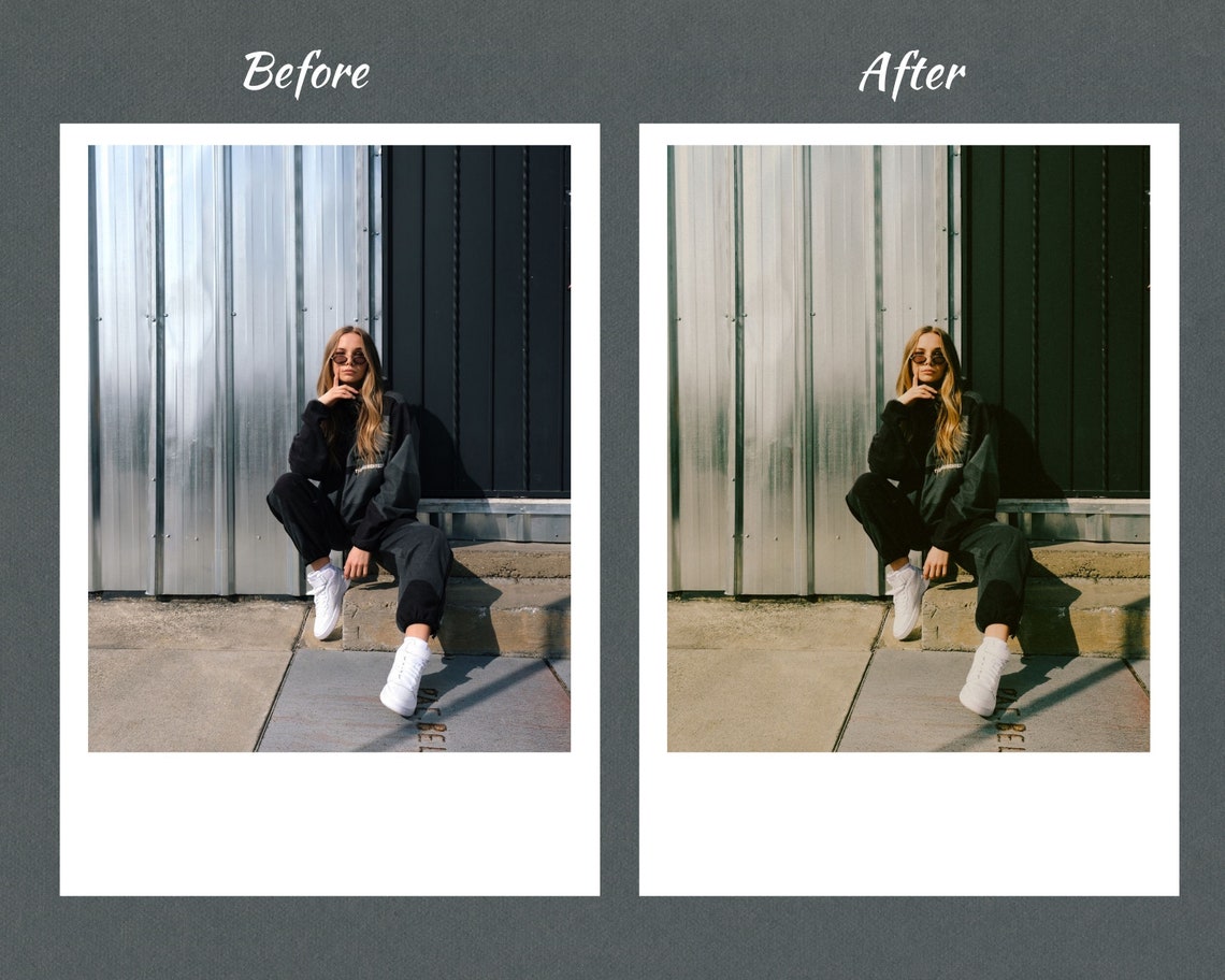 10 Polaroid Lightroom Preset Vintage Grainy Polaroid Preset Etsy