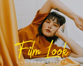6 FILM LOOK Lightroom Mobile and Desktop Presets Vintage Retro Analog Grain vsco film Bright Fujifilm Film Vintage Moody Aesthetic 35mm VSCO